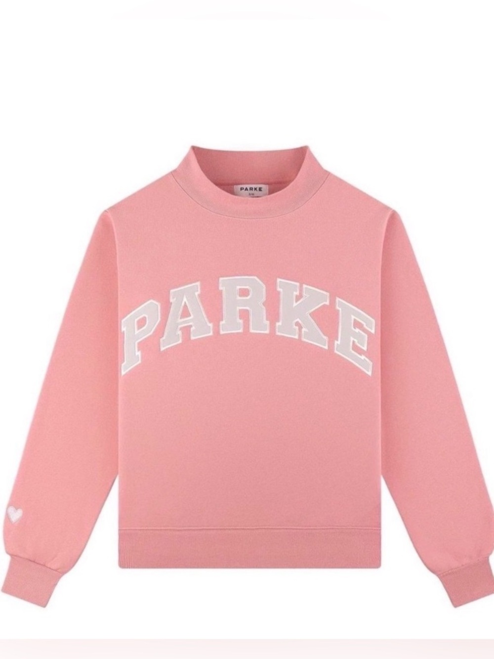 PARKE Valentines Day Varsity MockNeck Blush + Lavender S/M